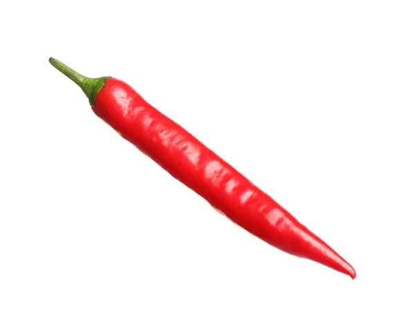 Rode Hete Chili Peper Geïsoleerd Wit — Stockfoto