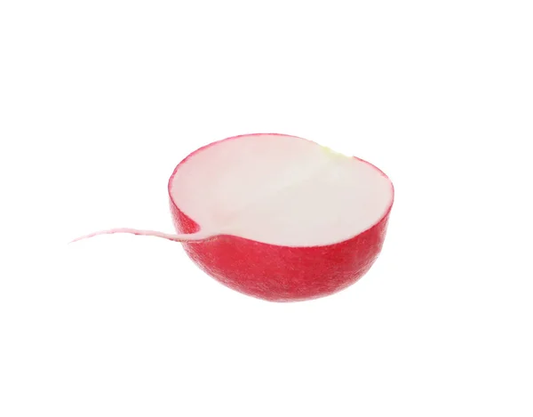 Piece Fresh Ripe Radish Isolated White — Stock Photo, Image