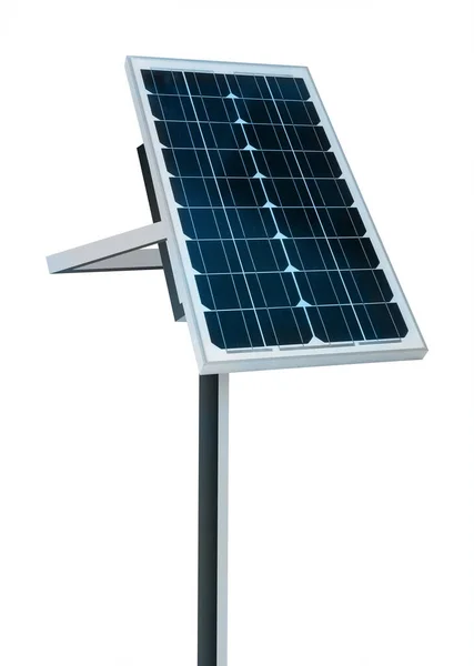 Modern Solar Panel Isolated White Alternative Energy Source — Stock Photo, Image