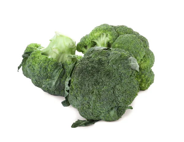 Verse Groene Broccoli Geïsoleerd Wit Biologisch Voedsel — Stockfoto