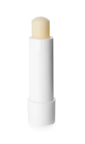 Bálsamo Labial Proteção Solar Isolado Branco — Fotografia de Stock