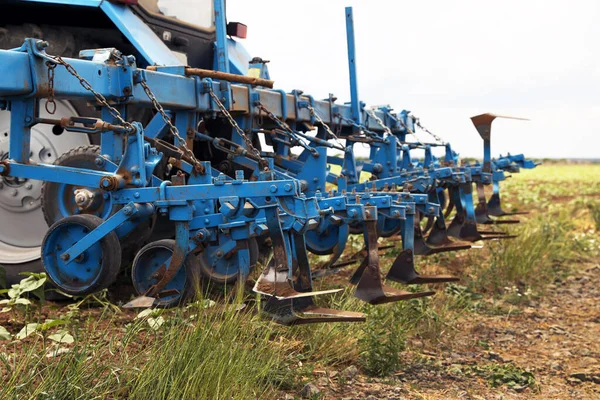 Tractor Teren Vedere Aproape Industria Agricolă — Fotografie, imagine de stoc