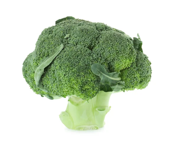 Färsk Grön Broccoli Isolerad Vitt Ekologiska Livsmedel — Stockfoto