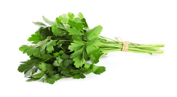 Bunch Fresh Green Parsley Isolated White — Stok Foto