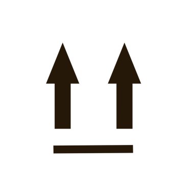 Beyaz arkaplanda ambalaj sembolü tasviri 