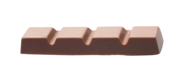 Bucată Ciocolată Delicioasă Lapte Izolată Alb — Fotografie, imagine de stoc