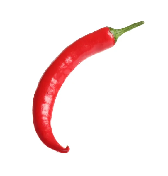 Vörös Forró Chili Paprika Izolált Fehér — Stock Fotó