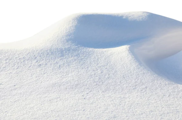 Montón Nieve Sobre Fondo Blanco Primer Plano —  Fotos de Stock