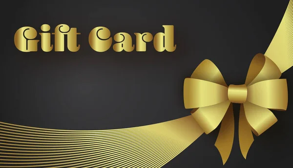 Illustrazione Della Gift Card Con Fiocco Nastro — Foto Stock