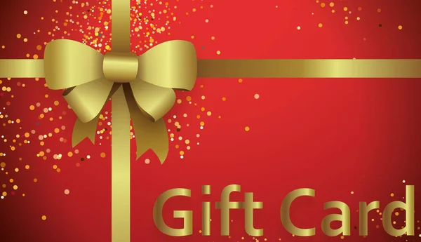 Illustrazione Della Gift Card Con Fiocco Nastro — Foto Stock