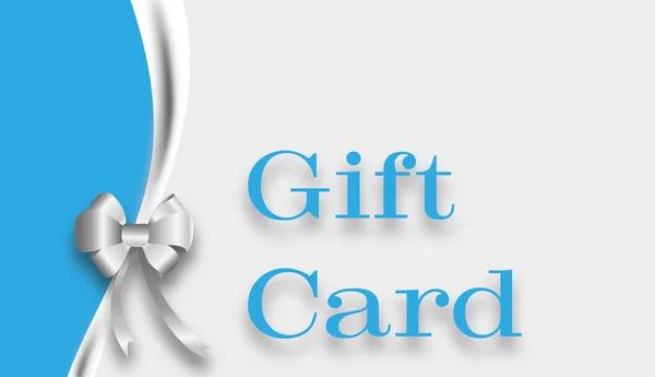 Illustrazione Della Gift Card Con Fiocco — Foto Stock