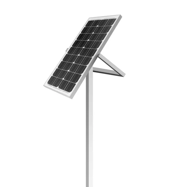 現代の太陽電池パネルは白で隔離されている 代替エネルギー源 — ストック写真