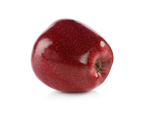 Свіже Соковите Червоне Яблуко Ізольоване Білому — стокове фото