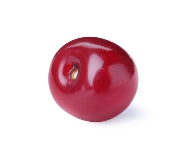 Tatlı kırmızı sulu kiraz beyazda izole edilmiş