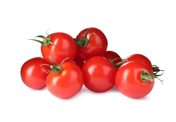 Lekkere Verse Rauwe Tomaten Geïsoleerd Wit — Stockfoto