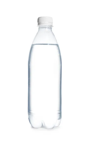 Plastikflasche Mit Reinem Wasser Isoliert Auf Weiß — Stockfoto