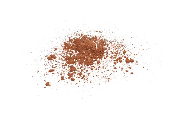 Brown Natural Cocoa Powder White Background — Stock Photo, Image