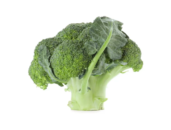Färsk Grön Broccoli Isolerad Vitt Ekologiska Livsmedel — Stockfoto