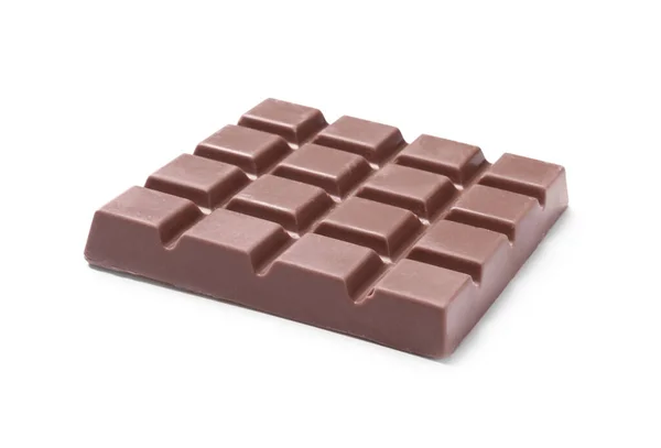 Délicieuse Barre Chocolat Lait Isolée Sur Blanc — Photo