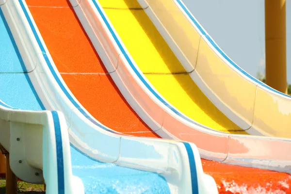 Water Park Colorful Slides Summer Vacation — Stock Photo, Image