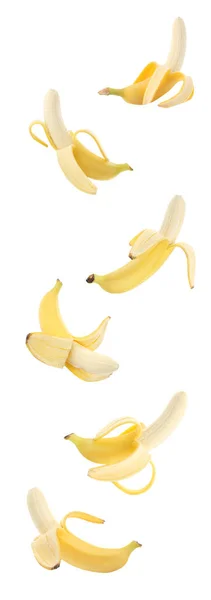 배경에 바나나를 놓는다 — 스톡 사진