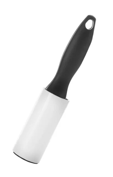 New Lint Roller Black Handle Isolated White — Stock Photo, Image