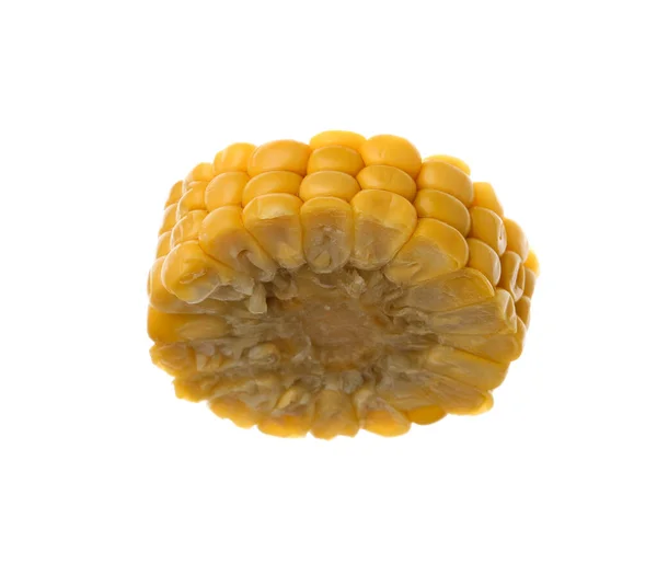 Piece Corn Cob Isolated White — Stock Photo, Image