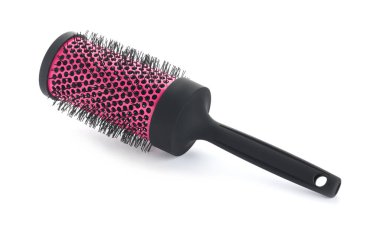 Beyaz renkte yeni yuvarlak saç fırçası