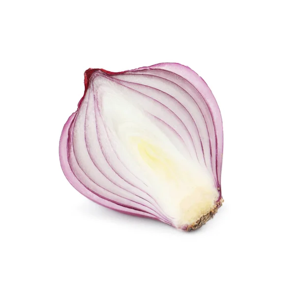 Fresh Cut Red Onion Isolated White — Stock Photo, Image