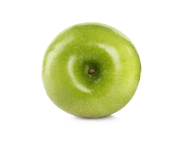 Pomme Verte Juteuse Fraîche Isolée Sur Blanc — Photo