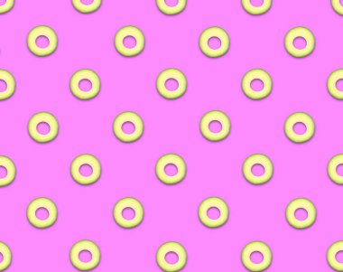 Soluk fuşya arka planında avokado dilimleri deseni