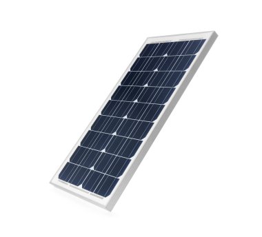 Güneş paneli beyaza izole edilmiş. Alternatif enerji kaynağı