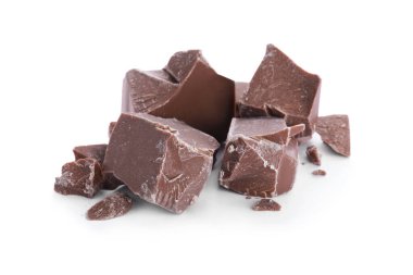 Beyaz üzerine izole edilmiş süt parçacıkları.
