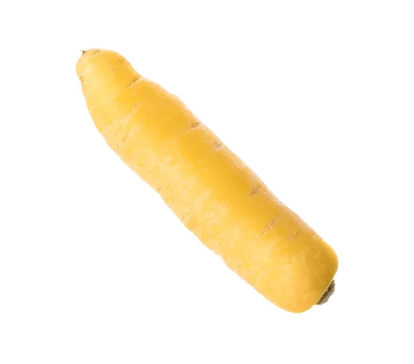 Cenoura Amarela Crua Fresca Isolada Sobre Branco — Fotografia de Stock