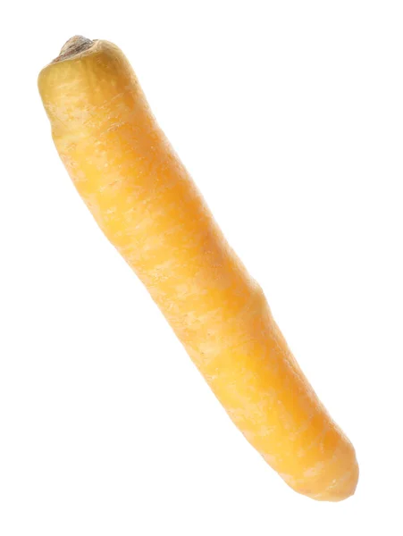 Свежая Сырая Желтая Морковь Изолированная Белом — стоковое фото