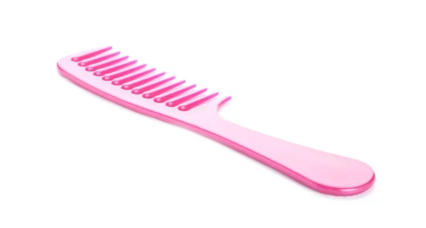 New Pink Hair Comb Isolated White — Stock Photo, Image