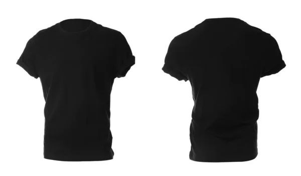 Black Shirts White Background Space Design — Stock Photo, Image