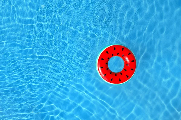 Swimming Pool Inflatable Ring Top View — Stock Photo, Image