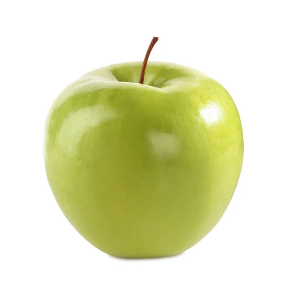 Färskt Saftigt Gult Äpple Isolerat Vitt — Stockfoto