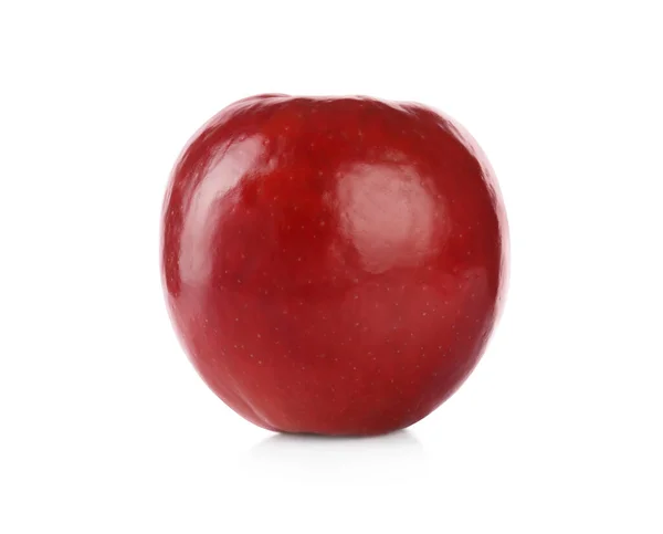 Frischer Saftiger Roter Apfel Isoliert Auf Weißem — Stockfoto