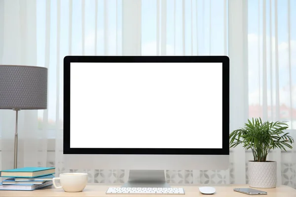Comfortable Workplace Modern Computer Table — Stock Photo, Image
