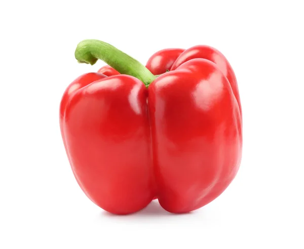 Ripe Red Bell Pepper Isolated White — Stock Photo, Image