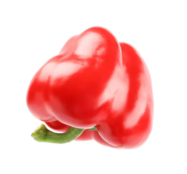 Ripe Red Bell Pepper Isolated White — Stock Photo, Image