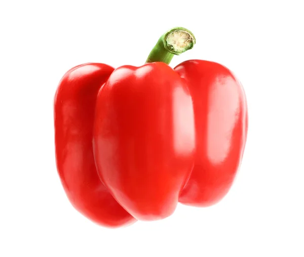 Ripe Red Bell Pepper Isolated White — Stock Photo, Image