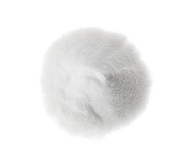 Kabartma tozu yığını beyaza izole edilmiş, üst manzara