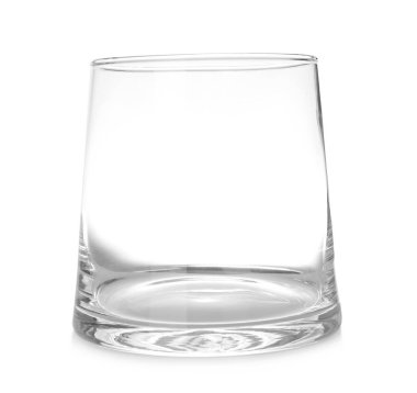 Boş cam vazoyu beyaza izole et