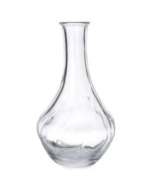 Boş cam vazoyu beyaza izole et