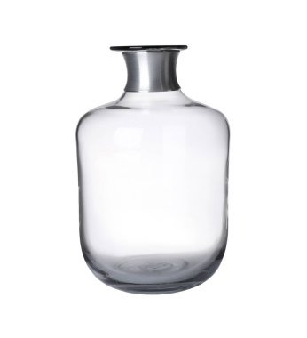 Boş cam vazoyu beyaza izole et