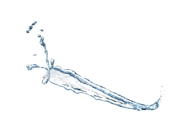 Salpicadura Agua Dulce Transparente Aislada Blanco —  Fotos de Stock
