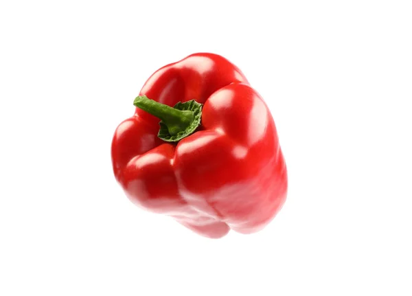 Ripe Red Bell Pepper Isolated White — Stock Photo, Image